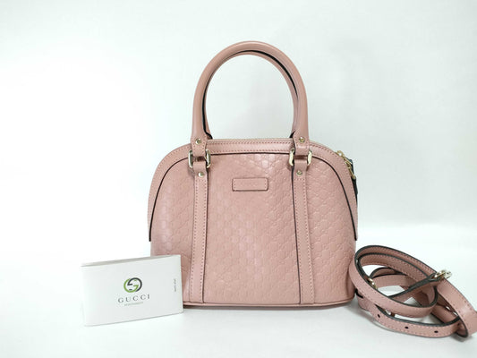 GUCCI Guccissima Gucci Micro Guccissima 2-Way Handbag 449654 520981 Pink Handbag