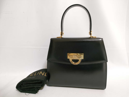 CELINE Leather Handbag F/06 Black Handbag