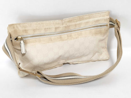 GUCCI GG Canvas Body Bag 28566 200047 White Shoulder Bag