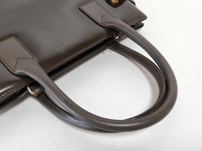 GUCCI Gucci Leather Handbag Brown Model Number Unclear Handbag