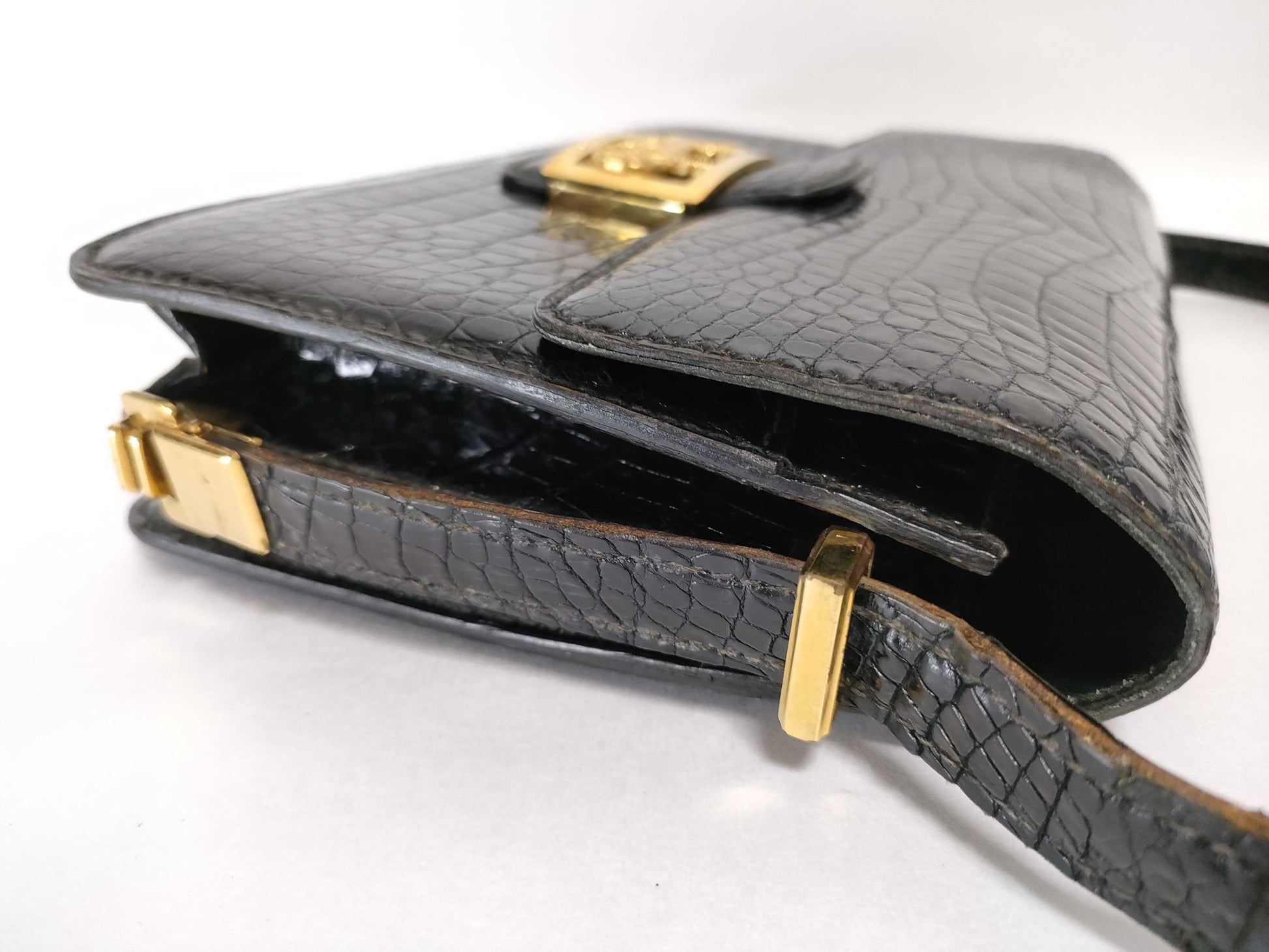 CELINE Leather One-Shoulder Bag Black Shoulder Bag