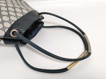 GUCCI GG Supreme Gucci Old Gucci GG Supreme Shoulder Bag Navy x Gray Shoulder Bag