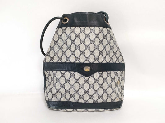 GUCCI GG Supreme Gucci Old Gucci GG Supreme Shoulder Bag Navy x Gray Shoulder Bag