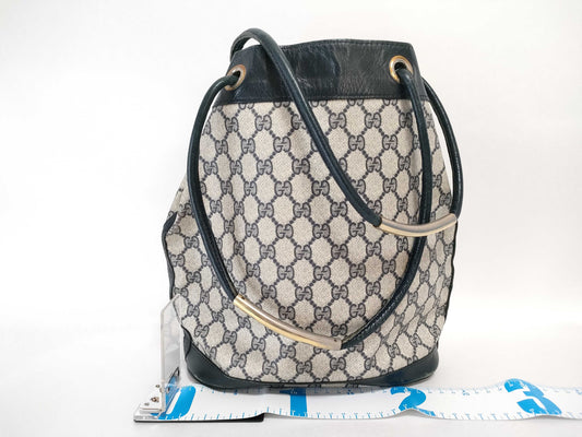 GUCCI GG Supreme Gucci Old Gucci GG Supreme Shoulder Bag Navy x Gray Shoulder Bag