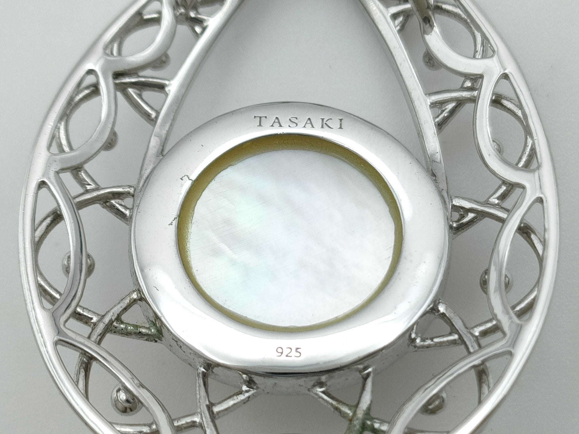 TASAKI Mabe Pearl Necklace, Approx. 17.0mm Diameter, Sterling Silver, 11.7g 