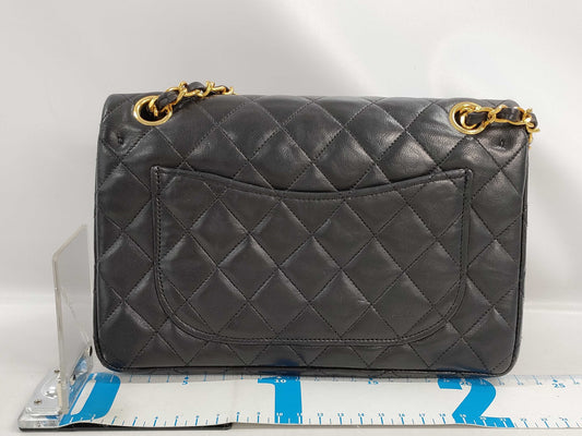 CHANEL Matelasse Double Flap Lambskin Shoulder Bag with Box