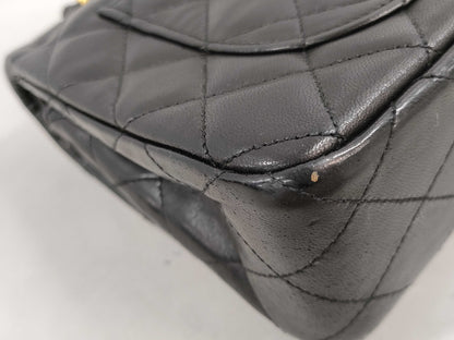 CHANEL Matelasse Double Flap Lambskin Shoulder Bag with Box
