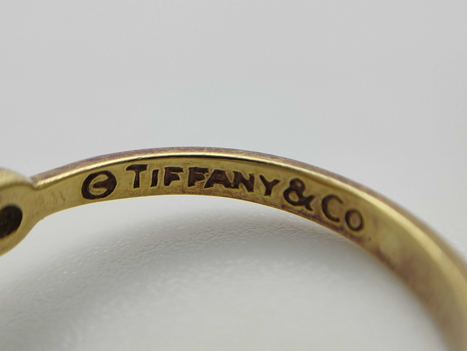 Tiffany & Co. Full Heart 2PD Yellow Gold 750 2.6g Ring 