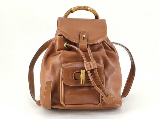 GUCCI Bamboo Backpack Brown