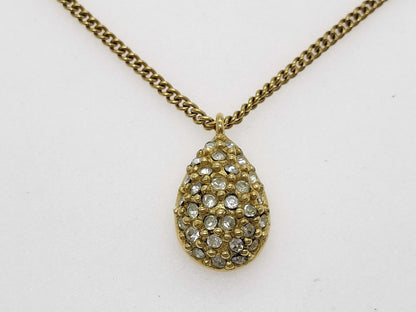 Dior teardrop-shaped pendant necklace with rhinestones, GP necklace