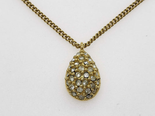Dior teardrop-shaped pendant necklace with rhinestones, GP necklace