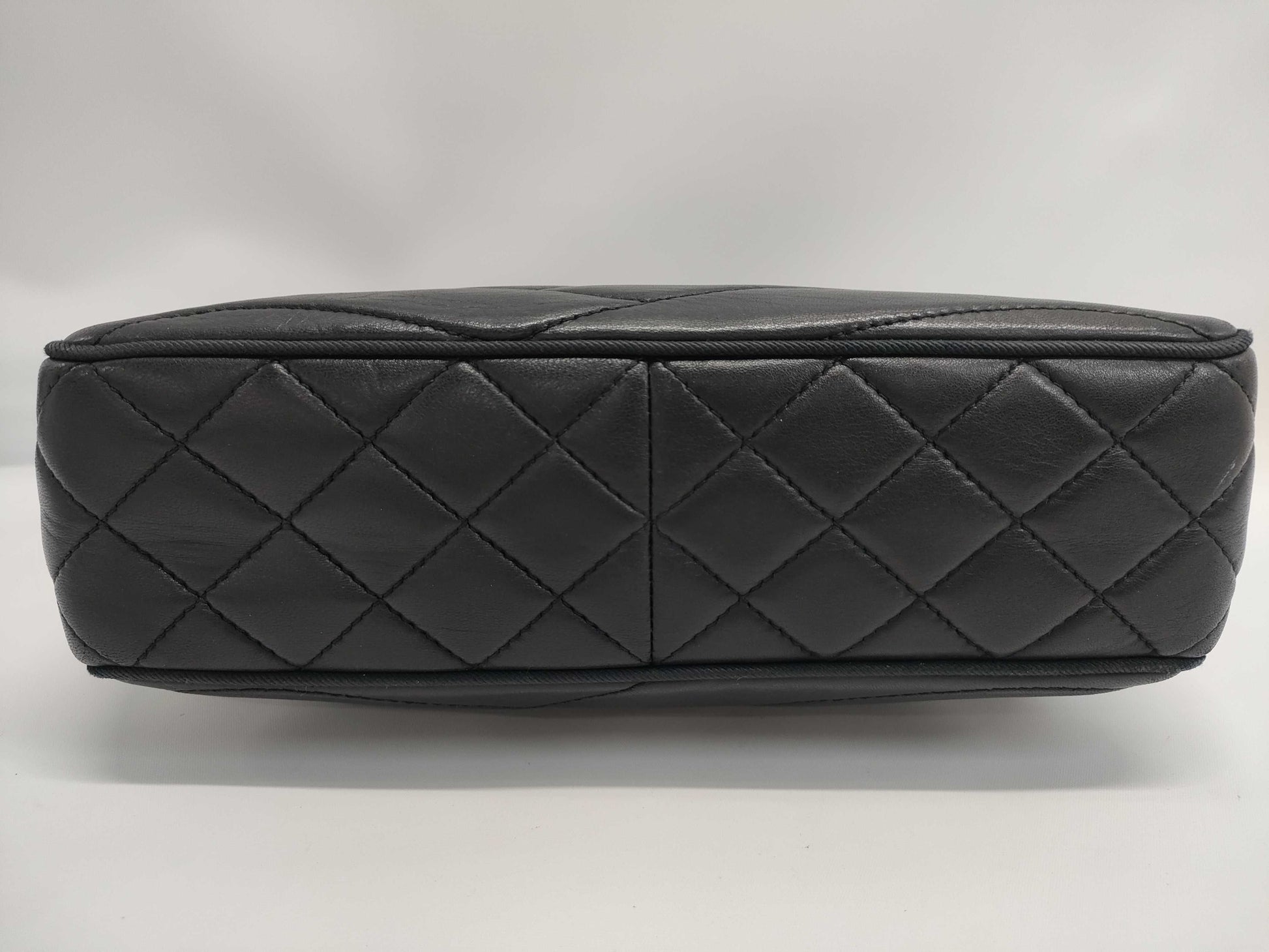 CHANEL Lambskin Wave Stitch Lambskin Shoulder Bag