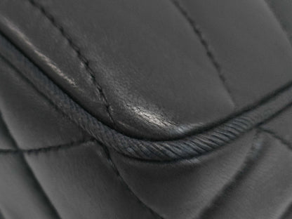 CHANEL Lambskin Wave Stitch Lambskin Shoulder Bag