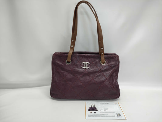 CHANEL Vintage Calfskin Coco Mark Tote Bag