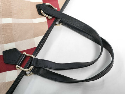 BURBERRY Check Pattern Tote Bag Tote Bag