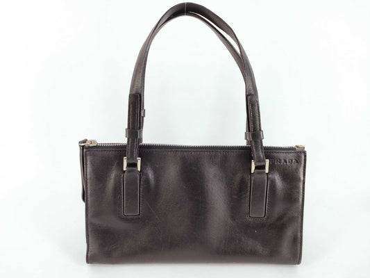 PRADA Prada Handbag Black Leather Handbag