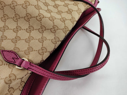 GUCCI GG Canvas Shoulder Bag with Shoulder Strap