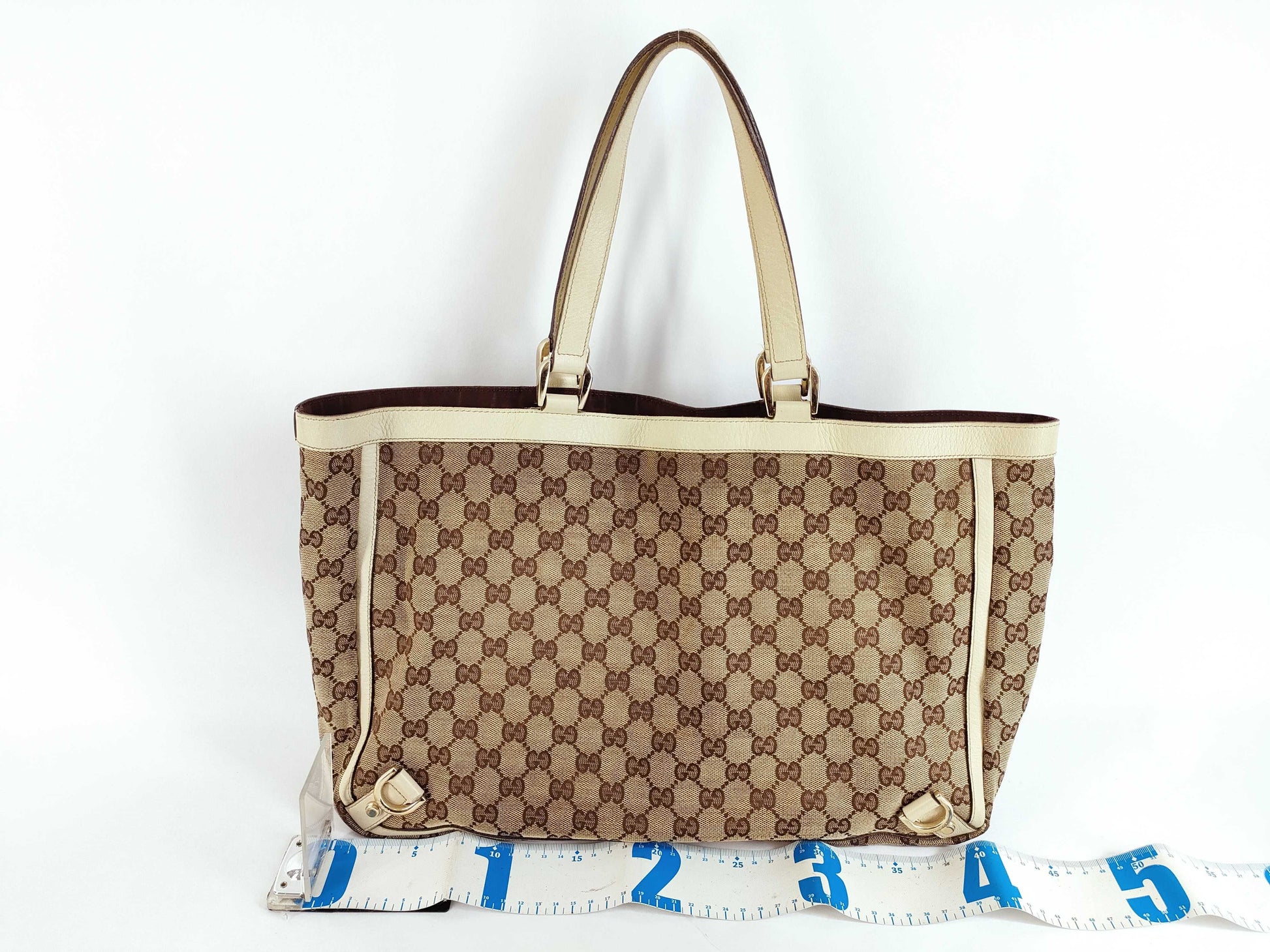 GUCCI GG Canvas Gucci Abbey Line Bag Canvas Tote Bag