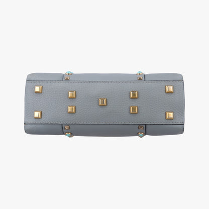 VALENTINO Rockstud Gray Leather Shoulder Bag BL-L997WQ22