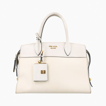PRADA Esplanade White Leather 117 X Handbag