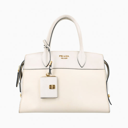 PRADA Esplanade White Leather 117 X Handbag