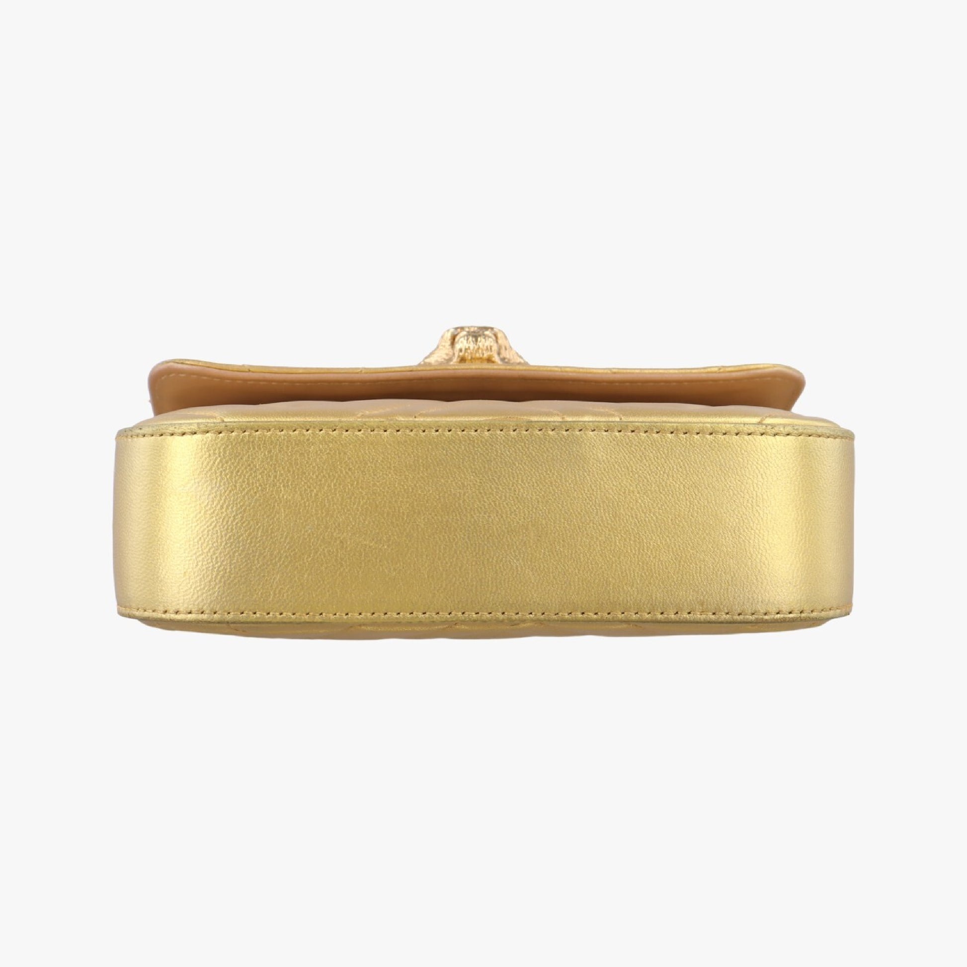 GUCCI Broadway Gold Leather Shoulder Bag 432581G019763661