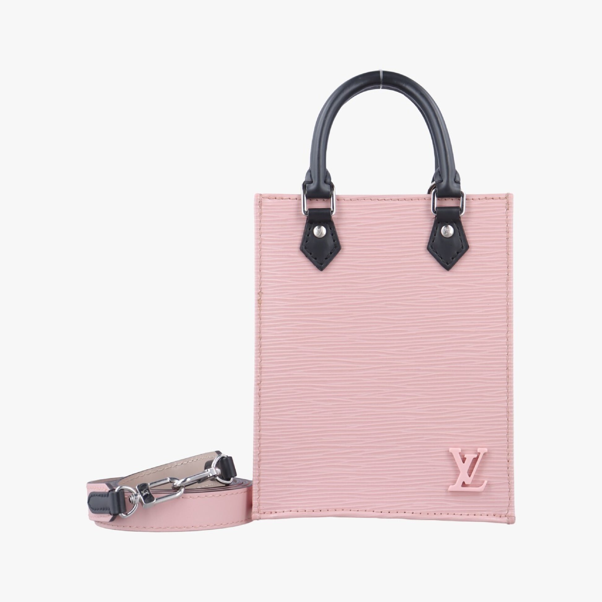 LOUIS VUITTON Petite Sac Pla Rose Ballerine Epi M69575 IC Chip Handbag