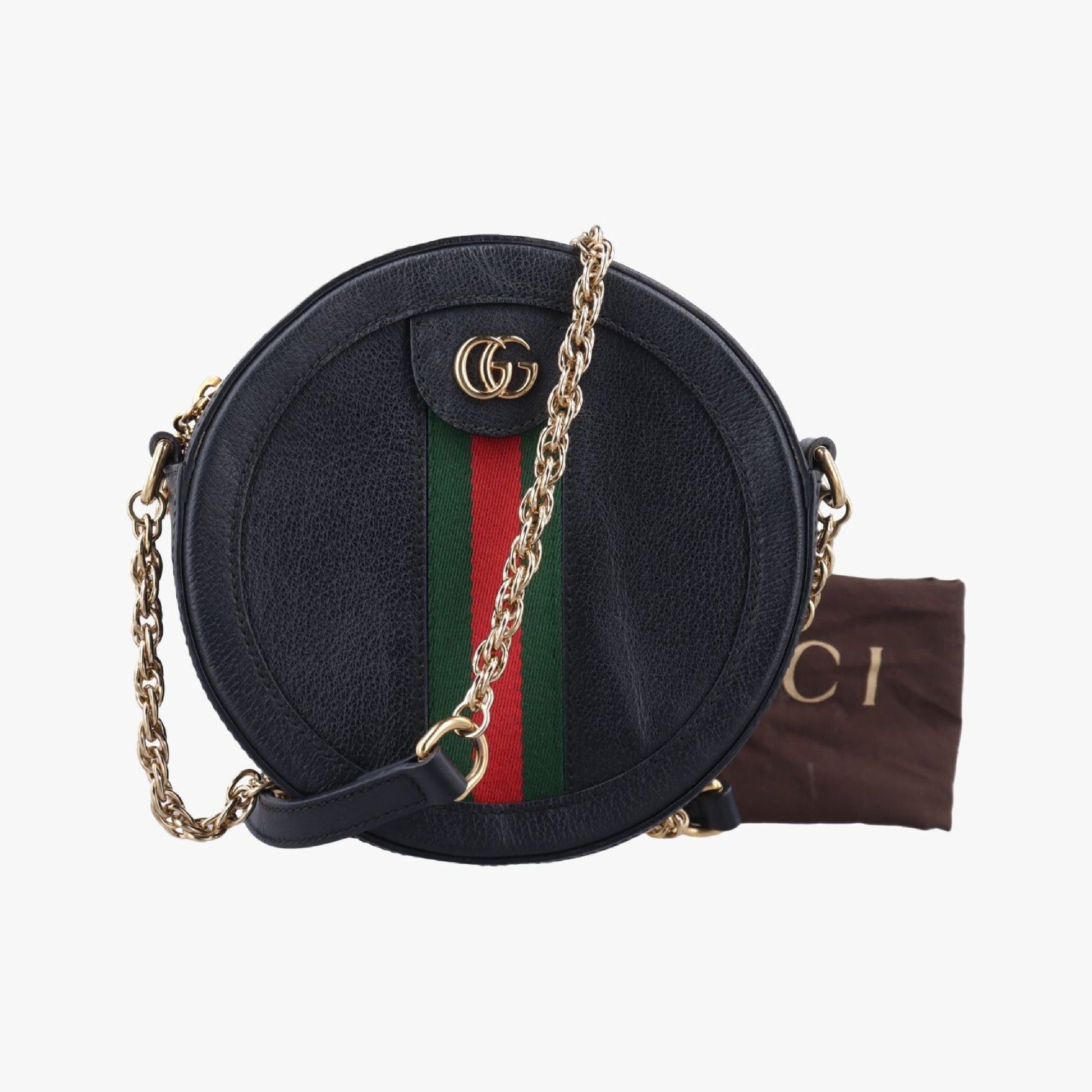 GUCCI Ophidia Black/Green/Red Leather Shoulder Bag 550618F029149384