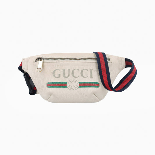 GUCCI Gucci Print White x Multicolor Leather Shoulder Bag 527792 Unknown serial number