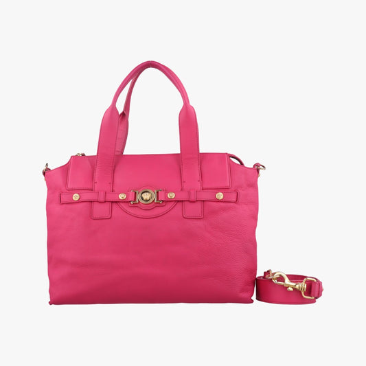 VERSACE Medusa Head Pink Leather CLG 149 251 662 568 Shoulder Bag