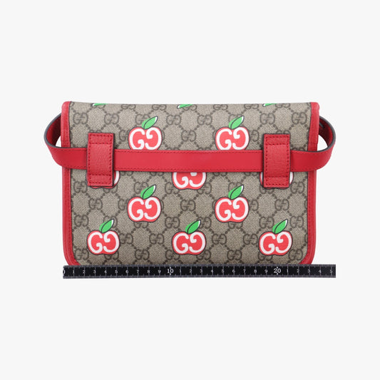GUCCI GG Apple Beige x Multicolor PVC Coated Canvas Shoulder Bag 625233D033008978