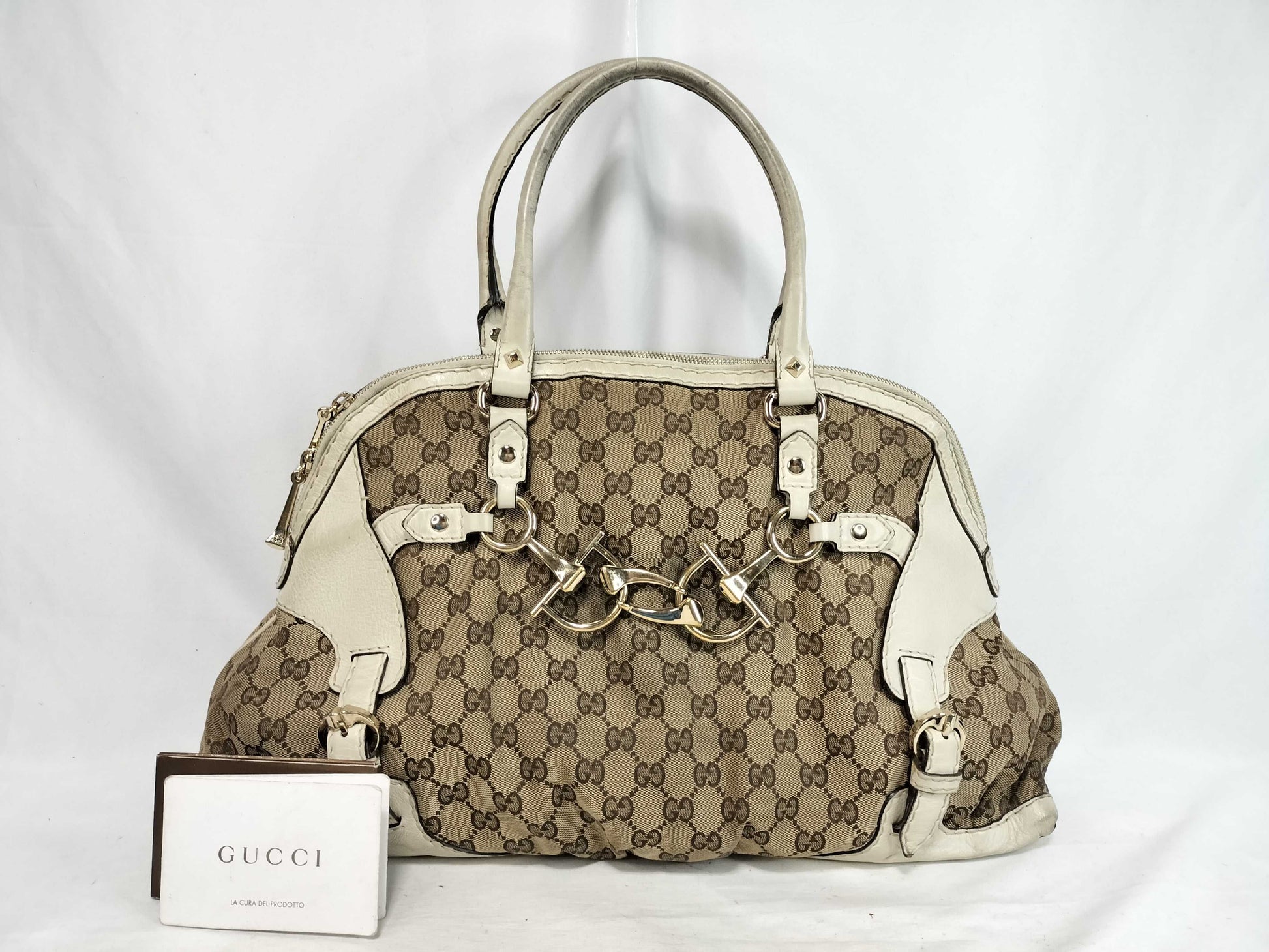 GUCCI GG Canvas GUCCI Horsebit Tote Bag Shoulder Bag