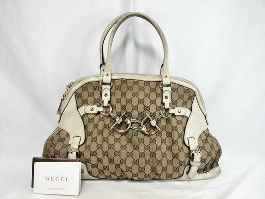 GUCCI GG Canvas GUCCI Horsebit Tote Bag Shoulder Bag