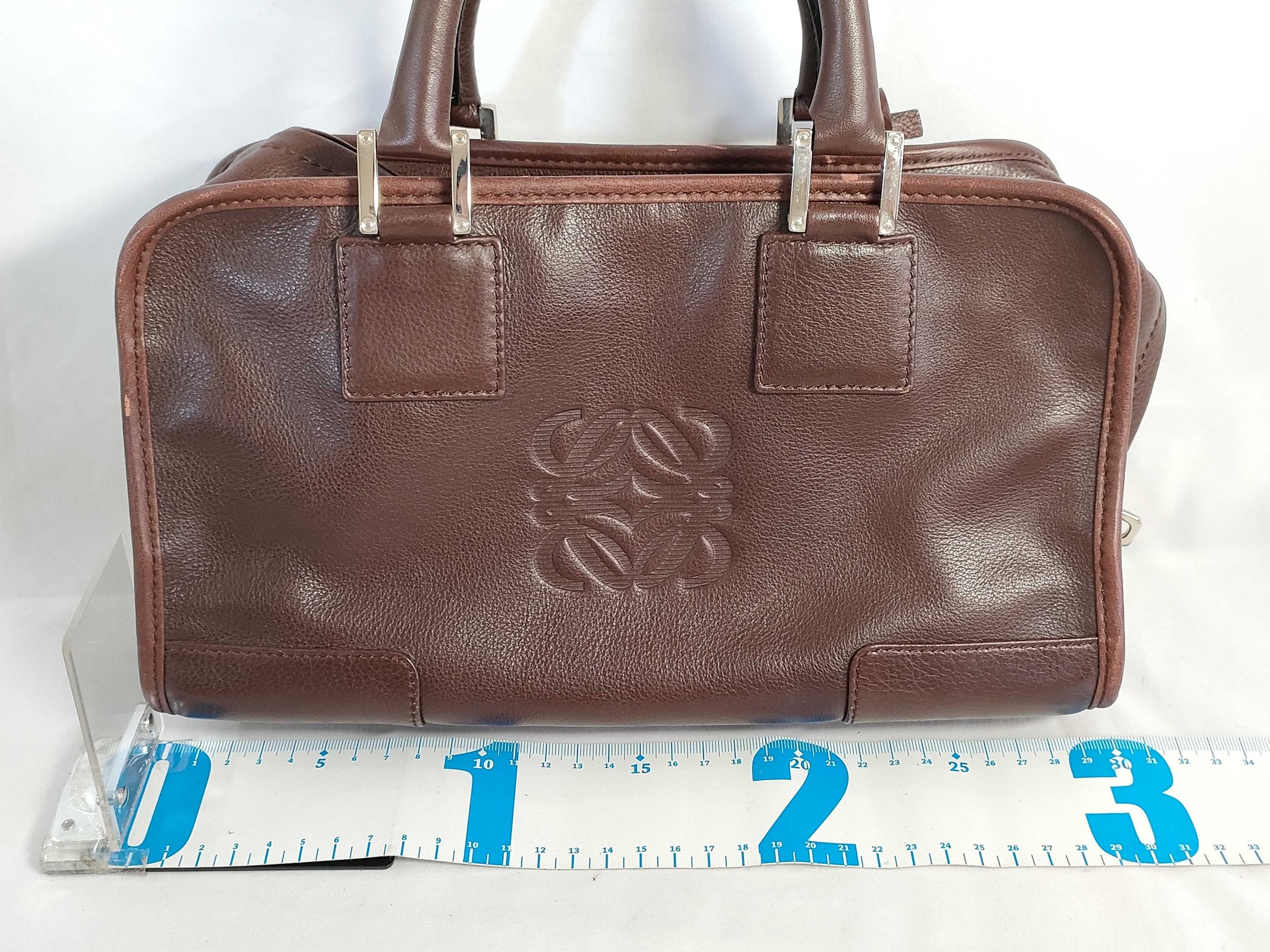 LOEWE Leather Amazona 28 Handbag Boston Bag Handbag