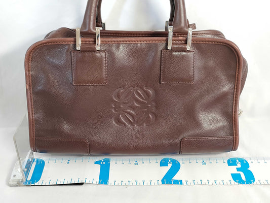 LOEWE Leather Amazona 28 Handbag Boston Bag Handbag