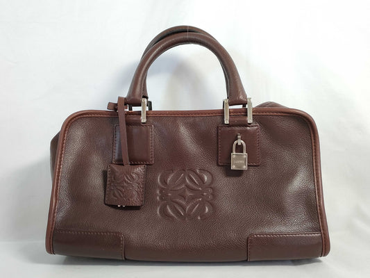 LOEWE Leather Amazona 28 Handbag Boston Bag Handbag
