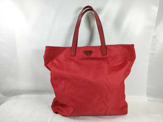 PRADA Nylon PH - Prada Vela Red Nylon Tote Bag