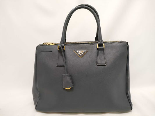 PRADA TH-Prada BN2274 Galleria Saffiano Calfskin Navy Handbag