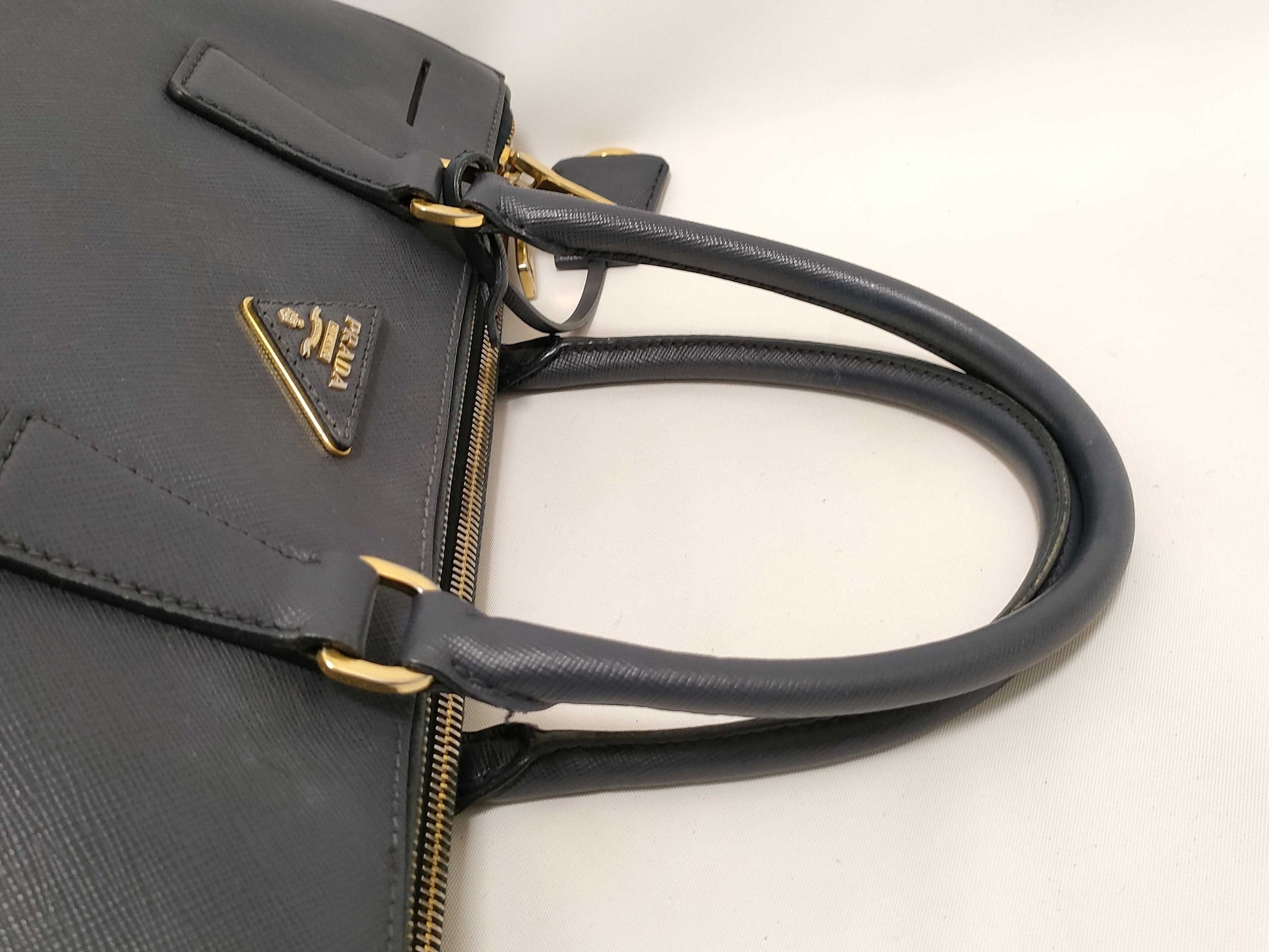 PRADA TH-Prada BN2274 Galleria Saffiano Calfskin Navy Handbag