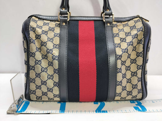 GUCCI GG Canvas ID - Gucci GG Canvas Canvas x Leather 2-Way Handbag 247205 - Grade B Handbag