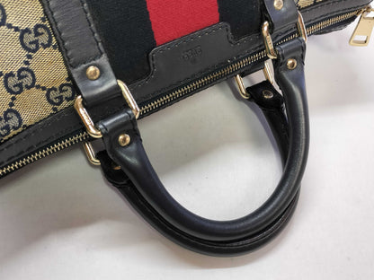 GUCCI GG Canvas ID - Gucci GG Canvas Canvas x Leather 2-Way Handbag 247205 - Grade B Handbag