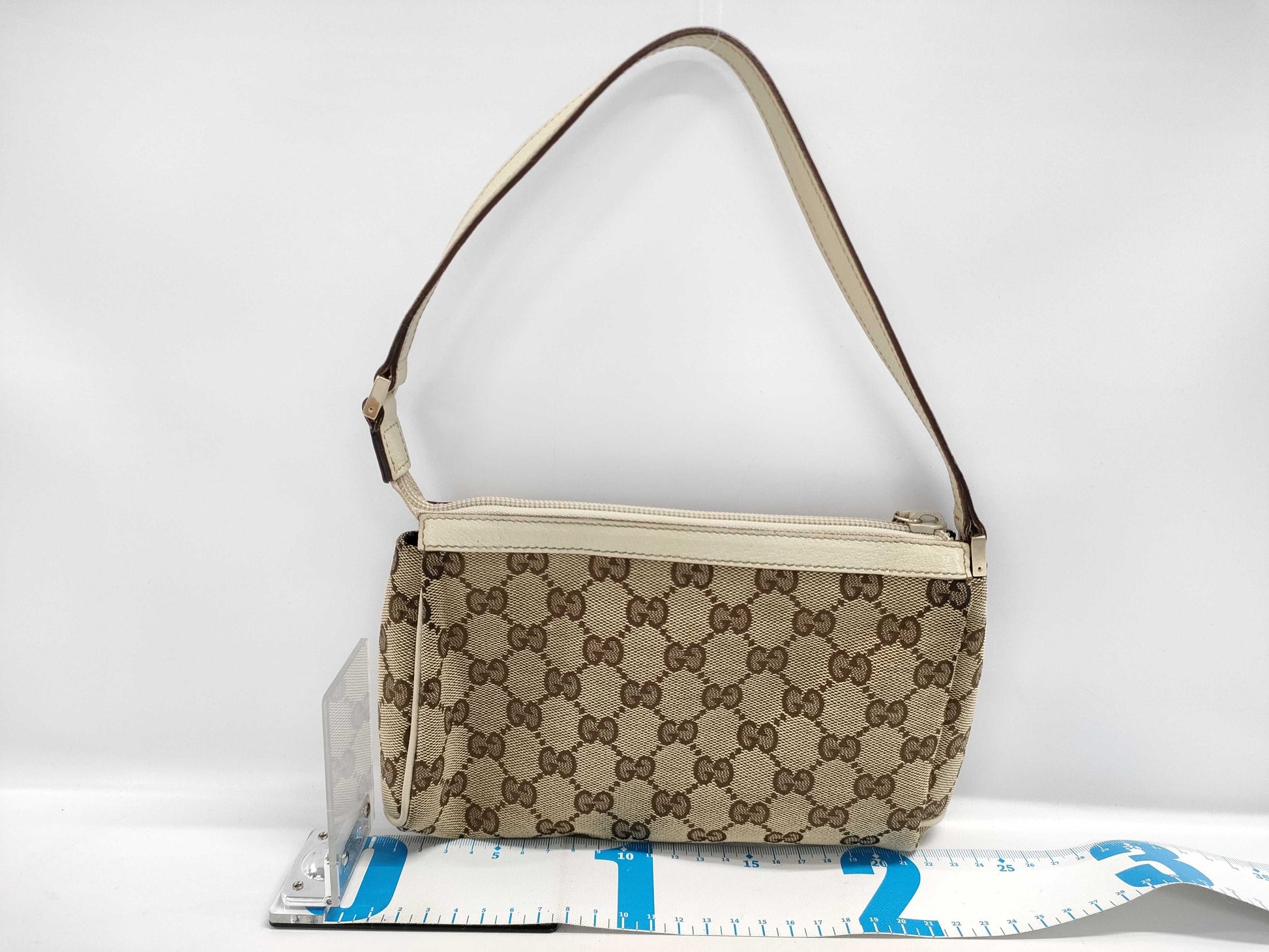 Gucci GG Canvas Canvas and Leather Shoulder Bag Beige 145750 Shoulder Bag