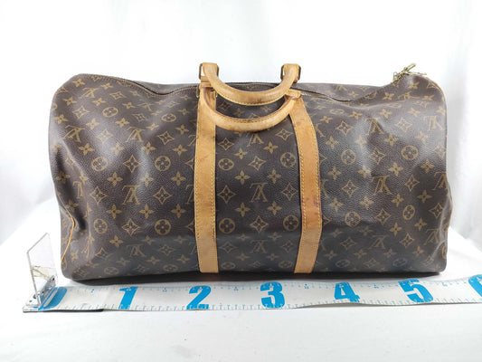LOUIS VUITTON Monogram Keepall Bandouliere 55 M41414 TH0936 Boston Bag