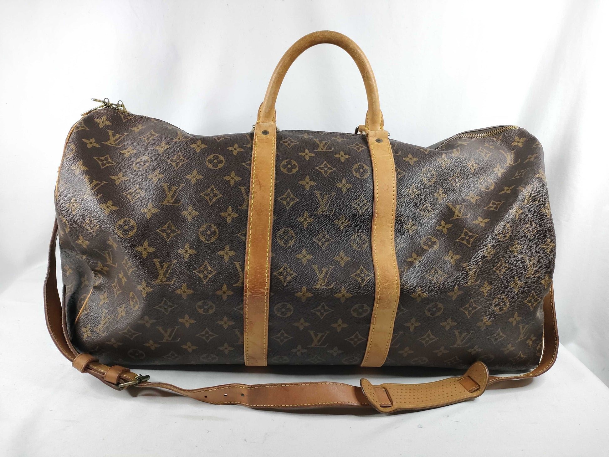 LOUIS VUITTON Monogram Keepall Bandouliere 55 M41414 TH0936 Boston Bag