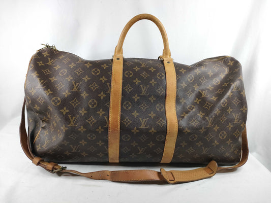 LOUIS VUITTON Monogram Keepall Bandouliere 55 M41414 TH0936 Boston Bag