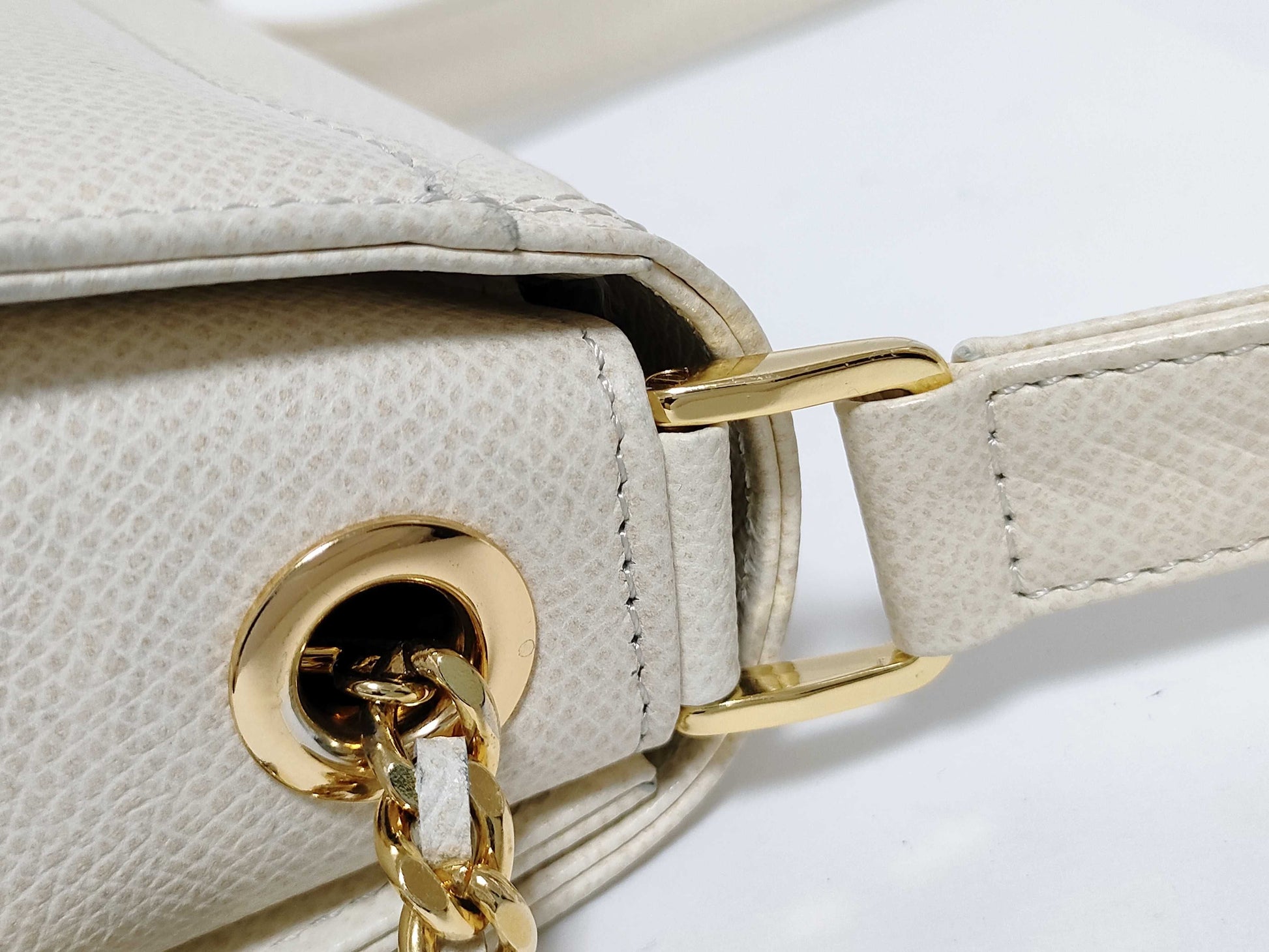 VALENTINO Valentino logo leather shoulder bag white shoulder bag