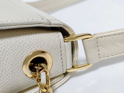 VALENTINO Valentino logo leather shoulder bag white shoulder bag