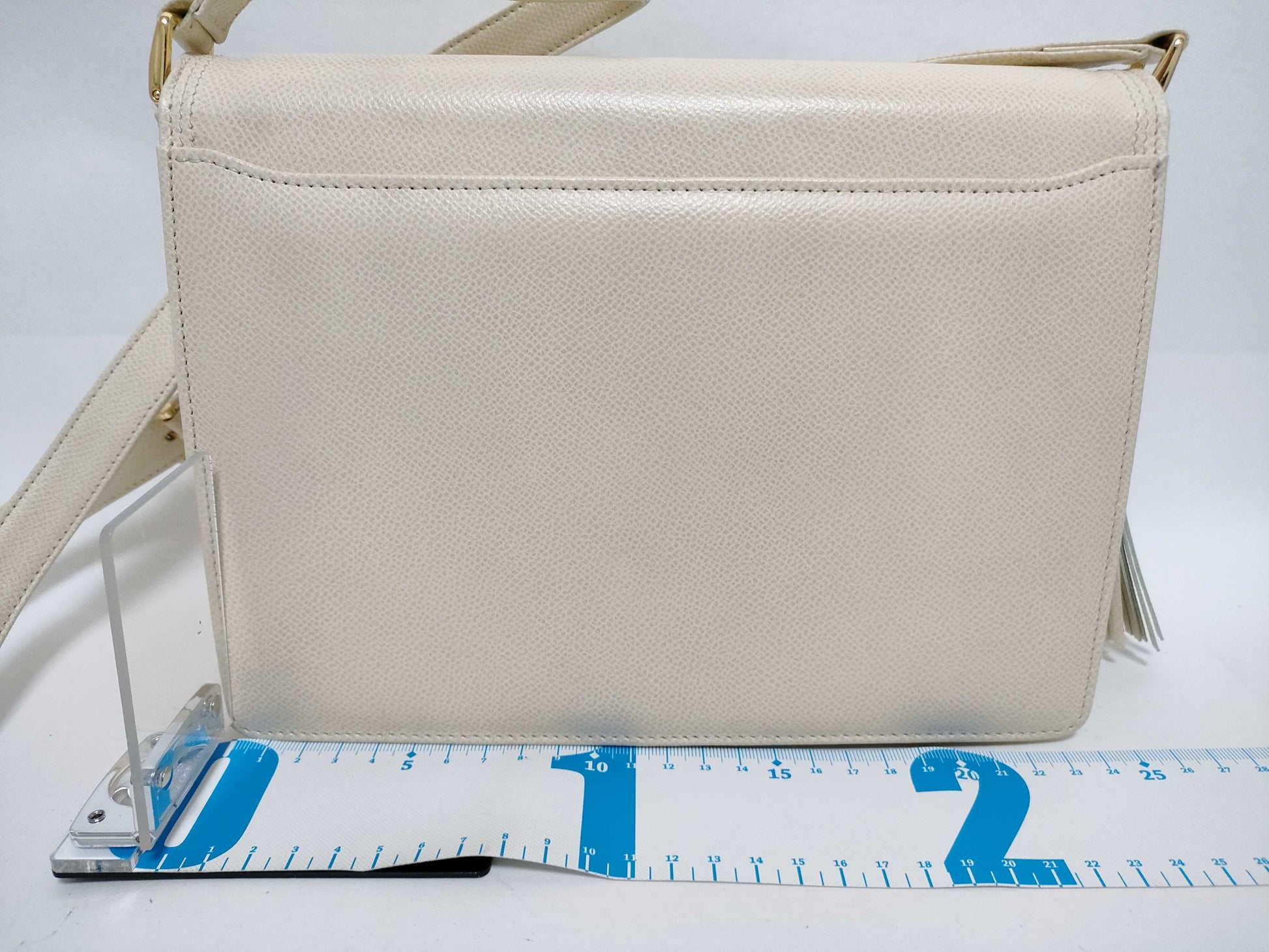 VALENTINO Valentino logo leather shoulder bag white shoulder bag