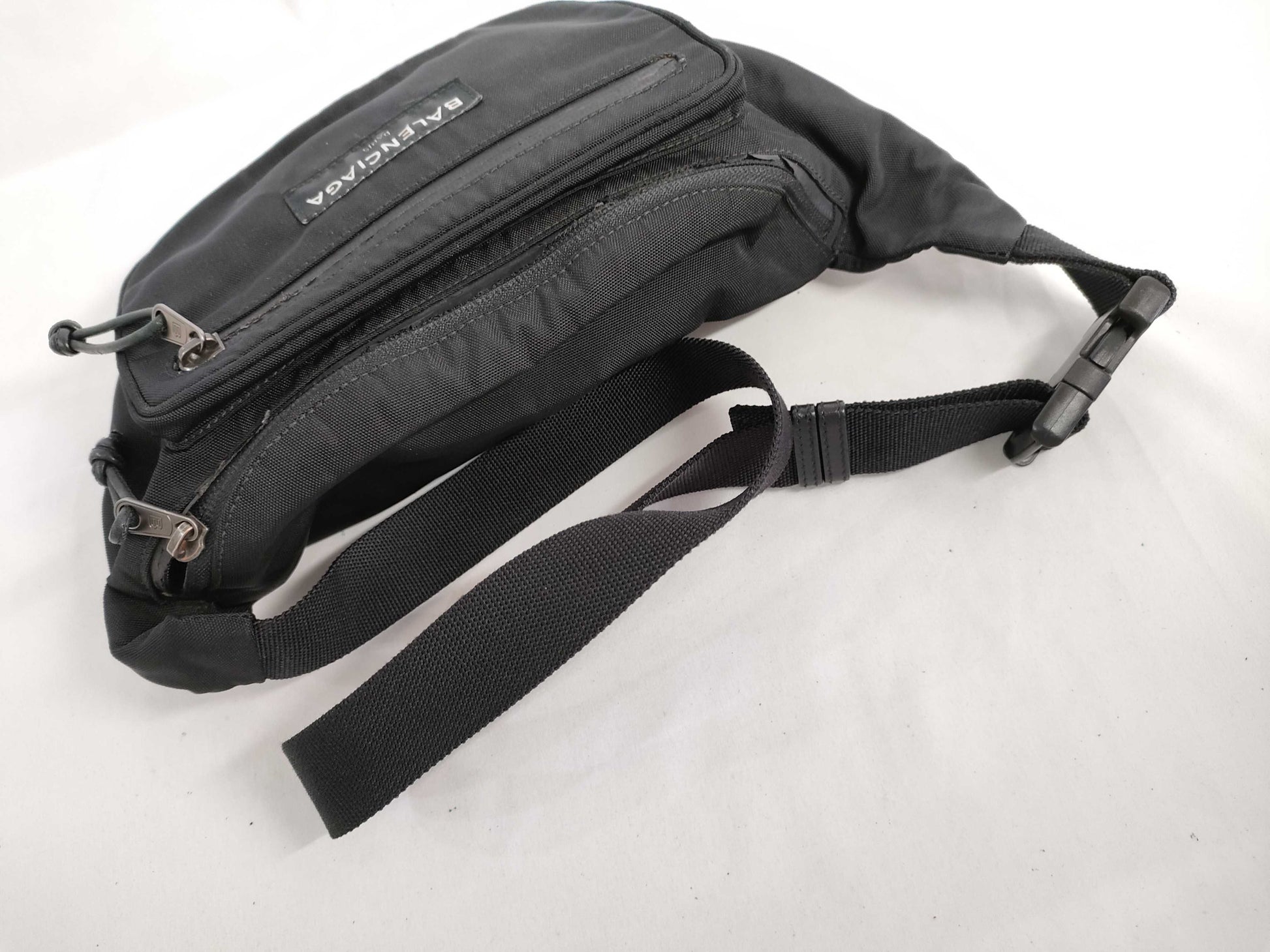BALENCIAGA Explorer Nylon Body Bag, Black, 482389, Waist Bag