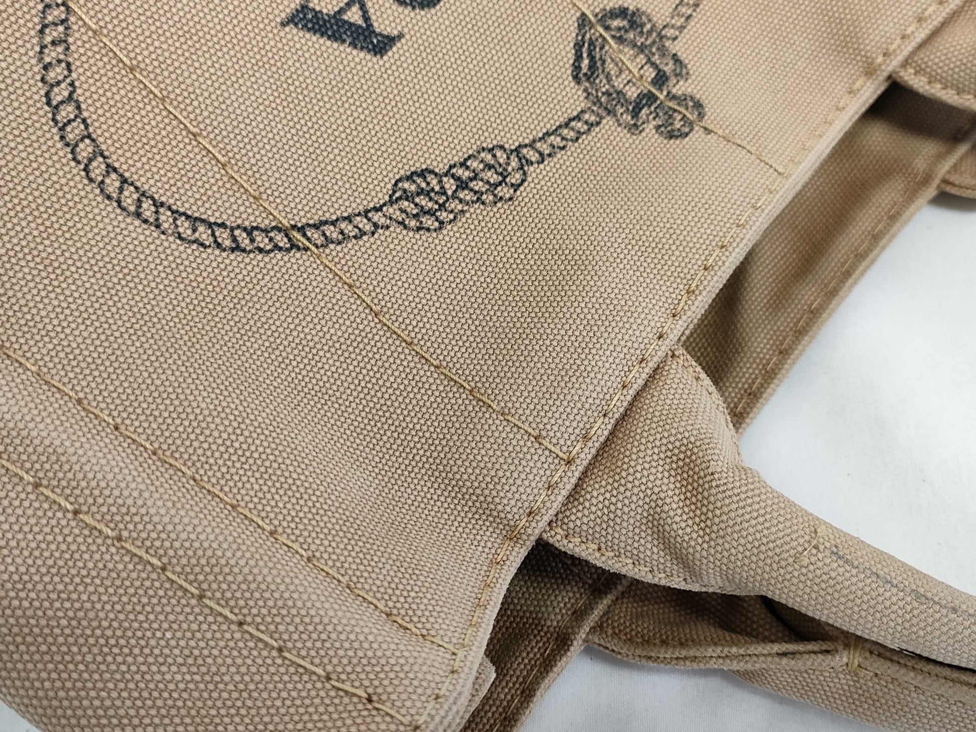 PRADA Canapa Canvas 2-Way Handbag, Beige, B2439G